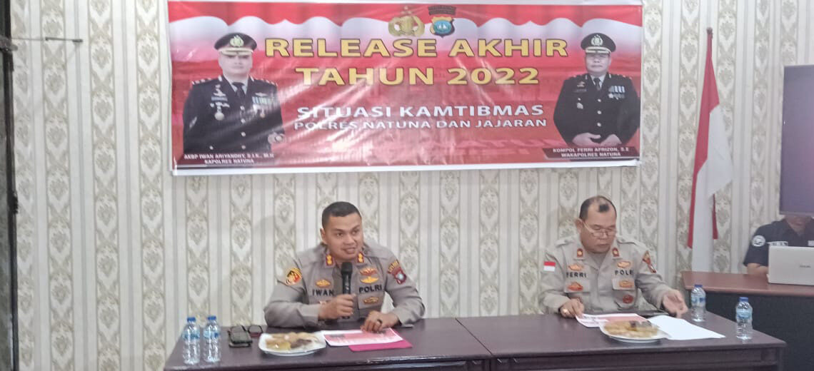 Release Akhir Tahun, AKBP Iwan Ariyandhy : Natuna, Tingkat Persetubuhan Anak Dibawah Umur Memprihatinkan