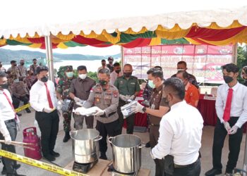 Polres Anambas Musnahkan BB Kokain 8,832 Kg Temuan di Jemaja