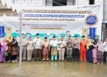 Wabup Anambas, Wan Zuhendra Hadiri Kegitan Kementrian ATR/BPN Gemapatas di Desa Tiaungau