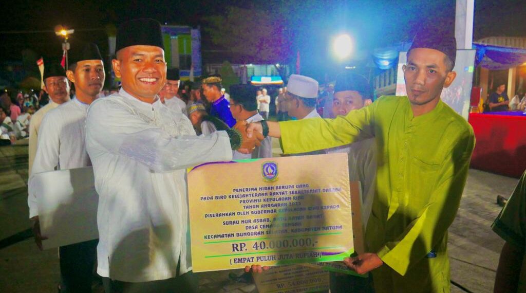 Komando Denhanud 477 Kopasgat Ikuti Peringati Isra Miraj Diiujung Perbatasan Serta Terima Bantuan Dari Gubernur Kepri