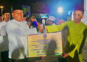 Komando Denhanud 477 Kopasgat Ikuti Peringati Isra Miraj Diiujung Perbatasan Serta Terima Bantuan Dari Gubernur Kepri