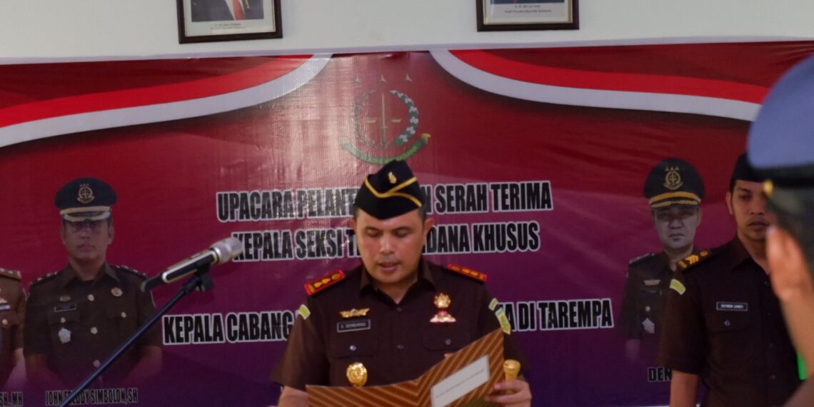 Kajari Natuna Laksanakan Pelantikan Kacapjari Natuna di Tarempa serta Kasipidsus Kajari Natuna