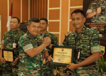 Yonkomposit I/GP Dapat Apresiasi Pangdam I/BB atas Penghargaan Satuan Kerja Berprestasi