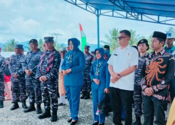 Bupati Natuna Dampingi Kunker Aspotmar Kasal TNI, Tinjau Saung Pintar KBN Sabang Mawang