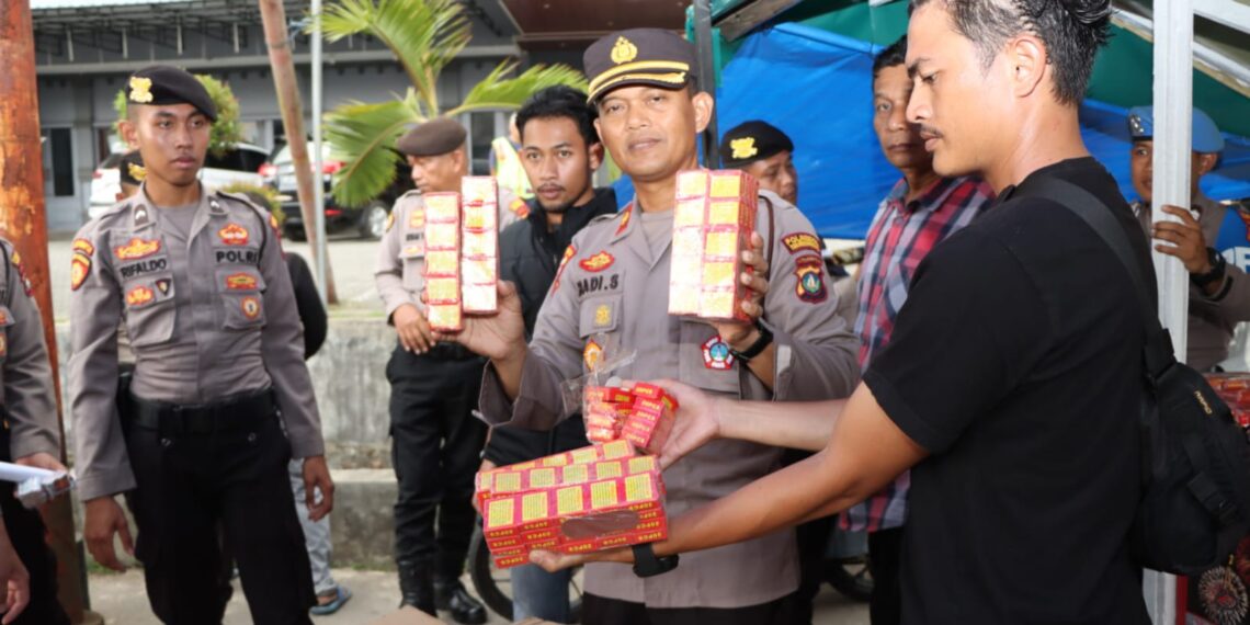 Gelar KRYD, Polresta Tanjungpinang Amankan Puluhan Petasan