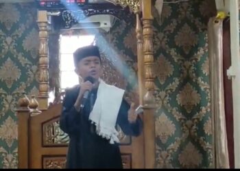 Adib Rasyad, Santri Pondok Pesantren Modern Az-Zuhri Berikan Tausiyah Agama di Masjid Al-Iklas Kodim 0318/Natuna