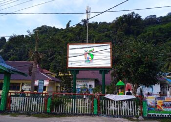 Ketua Komisi II DPRD Anambas Menyangkan Videotron Milik Diskominfo Anambas di jl. Imam Bonjol Terhalang Kabel