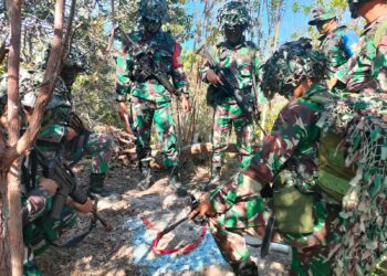 Batalyon Komposit 1/Gardapati Gelar Latihan Operasi Militer Perang di Natuna