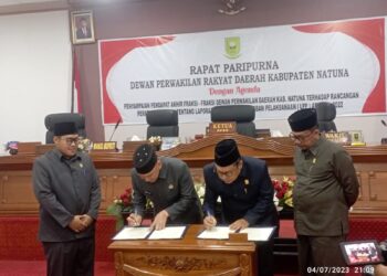Ketua DPRD Natuna Pimpin Rapat Paripurna Tentang LPP APBD TA. 2022