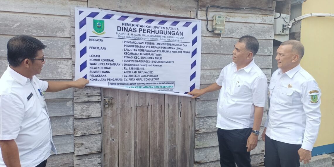 Bupati dan Wakil Bupati Natuna Hadiri Doa Selamat Awali Pembangunan Pelabuhan Rakyat Penagi