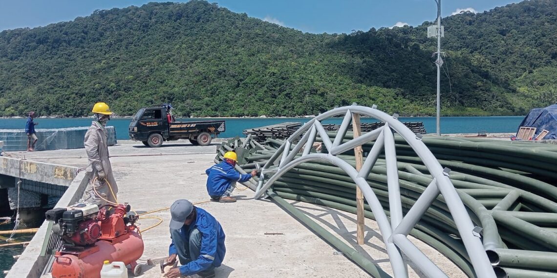 Pekerjaan Rehabilitasi Pelabuhan Kuala Maras Targetkan Selesai Tepat Waktu