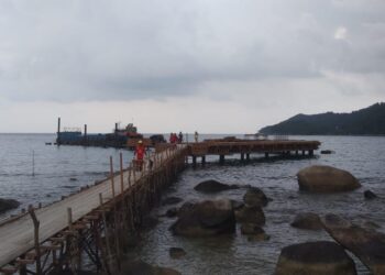 Proyek Pelabuhan Penyeberangan Letung Tahap I Senilai 25, 7 M Dipastikan Rampung Tepat Waktu, Dadan : Progres 72% itu Ril Dilapangkan