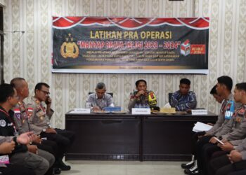 Latihan Pra Operasi Mantap Brata Seligi, Polres Natuna Siap Bersinergi Amankan Pemilu 2023-2024