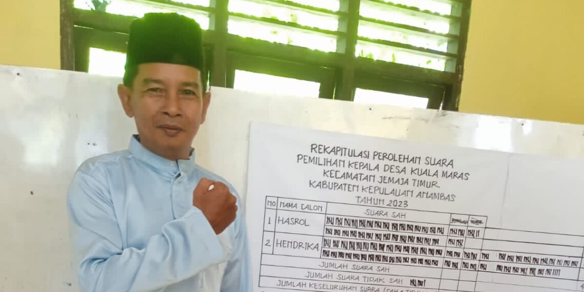 Hendrika Unggul dan Terpilih Sebagai Kades Kuala Maras 2023.
