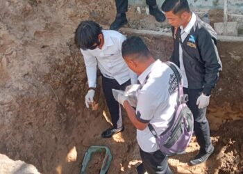 Diduga Kerangka Manusia Ditemukan Dekat RSUD Anambas, Tim Satreskrim Polres Anambas Lakukan Olah TKP