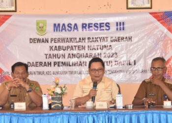 Ketua DPRD Natuna Daeng Amhar SE., MM saat melakukan kegiatan reses ke III tahun 2023
