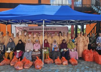 Bakti Sosial Rangkaian Penting Peringatan HUT DWP ke 24, Ketua DWP : Sebagai Wujud Rasa Syukur Kami Mejalankan Organisasi.
