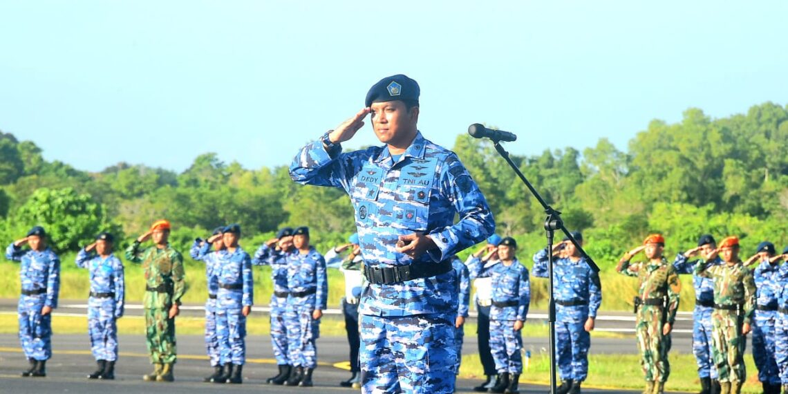 Danlanud Raden Sadjad Natuna Pimpin Upacara 17-An, Pangkoopsudnas: Prajurit Jeli dan Peduli