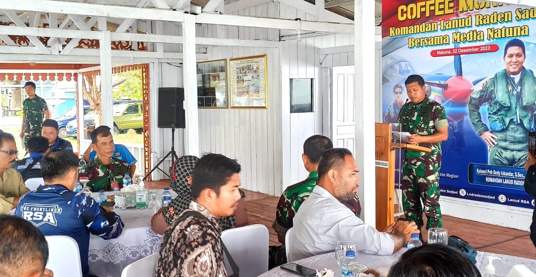 Jalin Silaturahmi, Danlanud RSA Lakukan Coffee Morning Bersama Awak Media