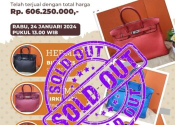 Pusat Pemulihan Aset Berhasil Melelang 6 Tas Hermes, Hasil Sita Eksekusi Milik Istri Terpidana Benny T
