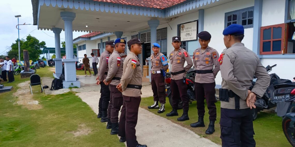 Gudang Logistik Pemilu Tambelan Dijaga Ketat Personel Polres Bintan