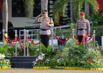 Polda Kepri Giat Apel Pengeseran Personel BKO Pengamanan TPS