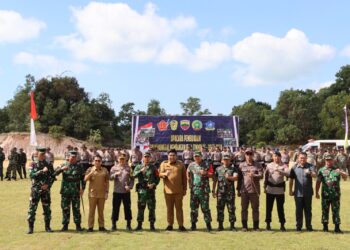 Wujud Sinergitas TNI-Polri Bersama Masyarakat, Kapolres Bintan Hadiri Upacara Pembukaan TMMD