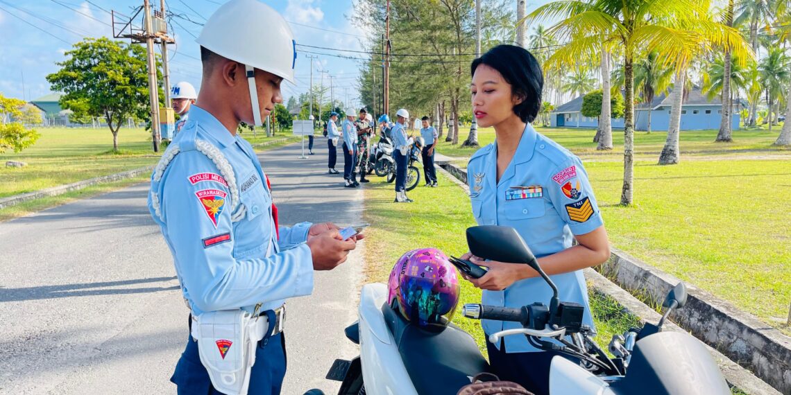 Dalam Rangka HUT TNI AU ke-78, Satpomau Lanud RSA Natuna Gelar Bulan Disiplin Opsgaktib