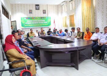 Sekda Natuna Boy Wijanarko Hadiri Rakor Lintas Sektoral Persiapan Idul Fitri 1445 H di Polres Natuna