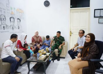 Danlanud RHF dan Wakil Bupati Bintan Halal Bihalal dan Kunjungi Ketua PWI Kepri