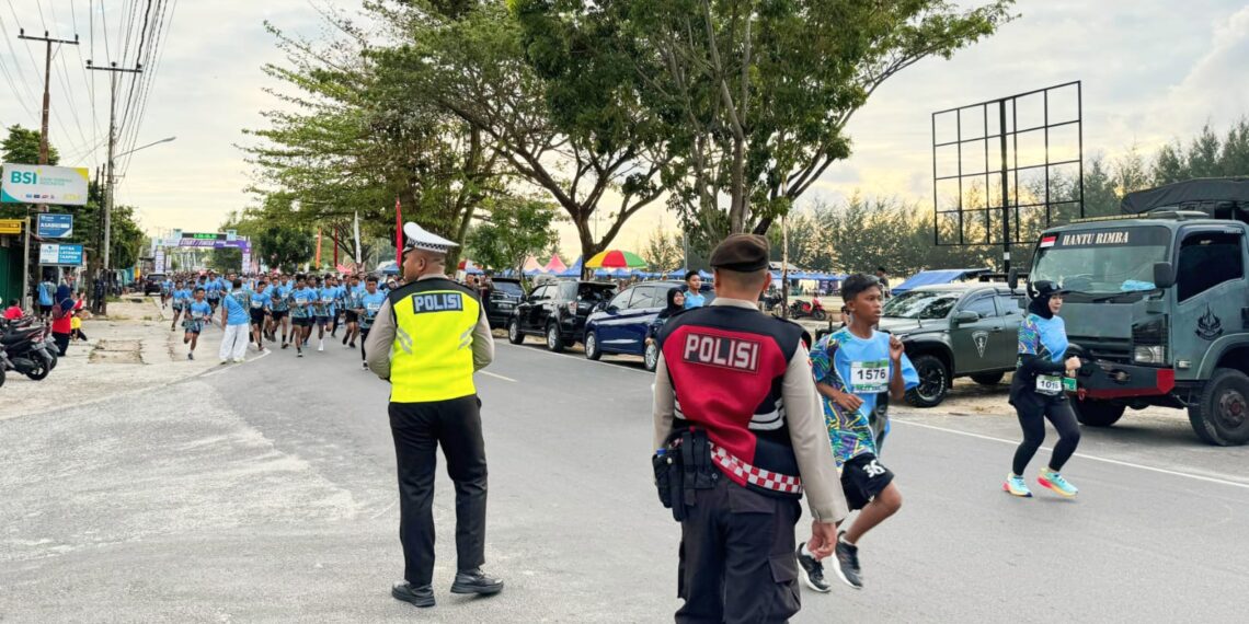 Dukung Event Natuna Geopark Marathon, Polres Natuna Terjunkan Personil Pengamanan