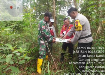 Manggala Agni Provinsi Kepri Lakukan Survei Sumber Air di Kelurahan Gunung Lengkuas