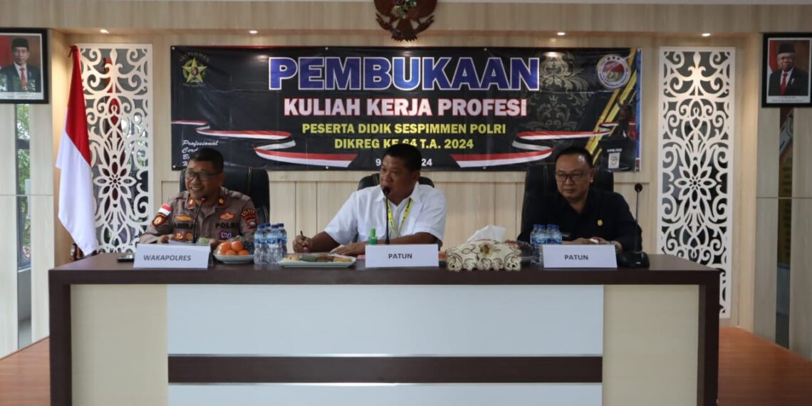 Siswa Sespimmen Polri Angkatan ke-64 Tahun 2024 Laksanakan Kuliah Kerja Profesi di Polres Bintan
