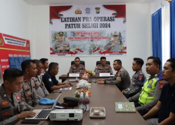 Jelang Operasi Patuh Seligi 2024, Polres Bintan Laksanakan Latpraops