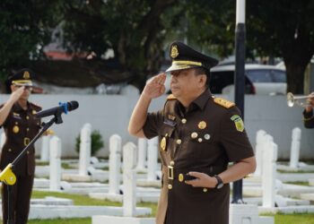 Kejaksaan Tinggi Kepulauan Riau Gelar Upacara Ziarah dan Syukuran Hari Bhakti Adhyaksa ke-64 dan HUT IAD ke-XXIV