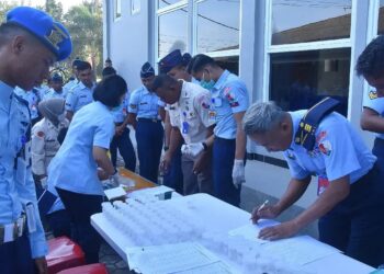 Satgas P4GN TNI AU Gelar Sosialisasi dan Tes Urine di Lanud Raja Haji Fisabilillah