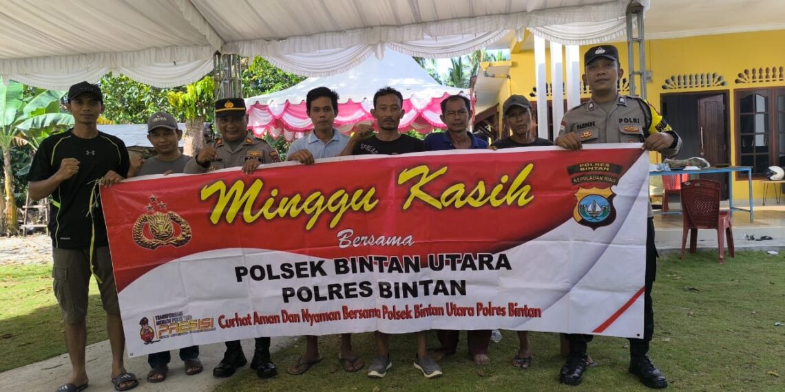 Polsek Bintan Utara Gelar Program “Minggu Kasih” di Desa Lancang Kuning, Pererat Hubungan dengan Masyarakat