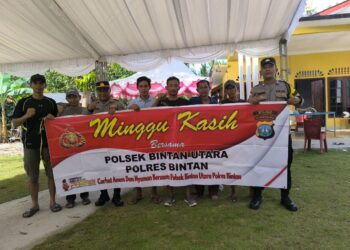 Polsek Bintan Utara Gelar Program “Minggu Kasih” di Desa Lancang Kuning, Pererat Hubungan dengan Masyarakat