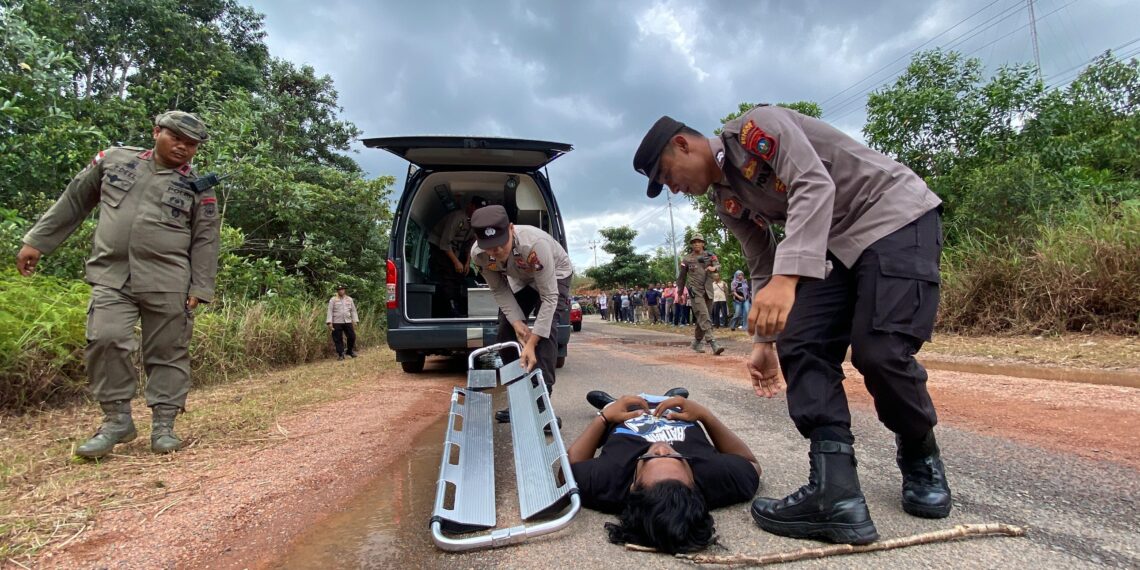 Polres Bintan Gelar Simulasi Pengamanan Pilkada: Pendemo Anarkis Dilumpuhkan dengan Tindakan Tegas dan Terukur