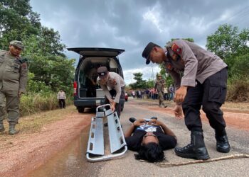 Polres Bintan Gelar Simulasi Pengamanan Pilkada: Pendemo Anarkis Dilumpuhkan dengan Tindakan Tegas dan Terukur