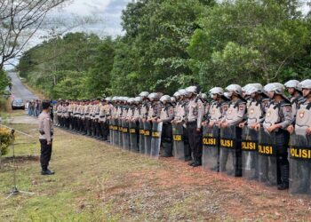 Polres Bintan Gelar Apel dan Latihan Sispamkota untuk Persiapan Pengamanan Pilkada 2024