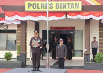 Polres Bintan Gelar Upacara Peringatan Hari Kemerdekaan RI ke-79 dengan Khidmat di Lapangan Bhayangkara