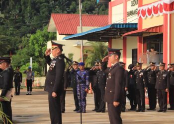 Mewakili Kapolres Anambas Hendriko Waka Polres Anambas Pimpin Upacara Peringatan HUT Kemerdekaan RI Ke-79, ini penyampaiannya