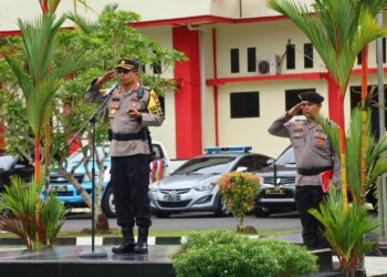 Wujudkan Pilkada Aman dan Damai, Kapolres Natuna Pimpin Apel Mantap Praja Seligi 2024