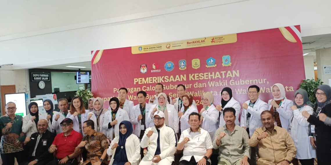 KPU dan Bawaslu Kepri Gelar Pemeriksaan Kesehatan Calon Kepala Daerah 2024 di RSUP Raja Ahmad Tabib
