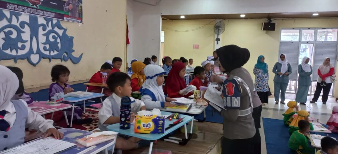 Polres Bintan Gelar Lomba Mewarnai untuk Anak TK dan PAUD Sambut HUT Lalu Lintas ke-69
