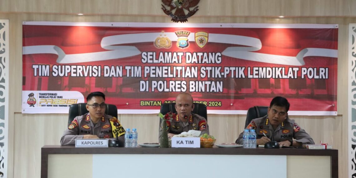 Tingkatkan Pelayanan, Polres Bintan Terima Kunjungan Penelitian dari STIK Lemdiklat Polri