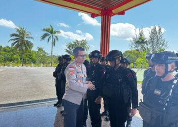 Brimob Polda Kepri Tiba di Mapolres Natuna, Wujudkan Pilkada yang Aman dan Sejuk