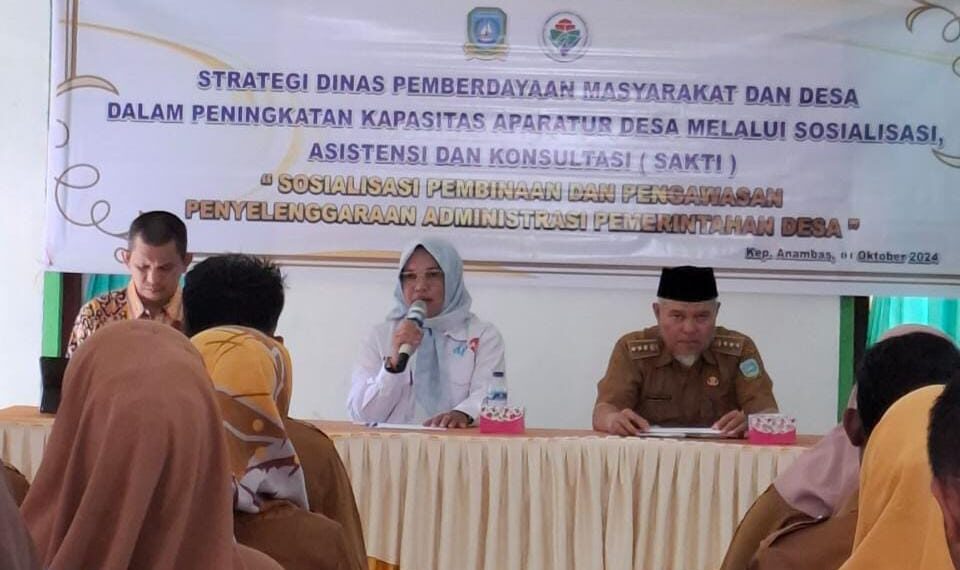 Dinas PMD Anambas Berikan Pembinaan ke Aparatur Desa lewat Sosialisasi SAKTI