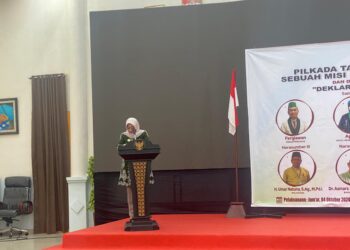 Pjs. Rika Azmi Buka Diskusi Publik Wujudkan Pilkada Natuna Aman dan Damai